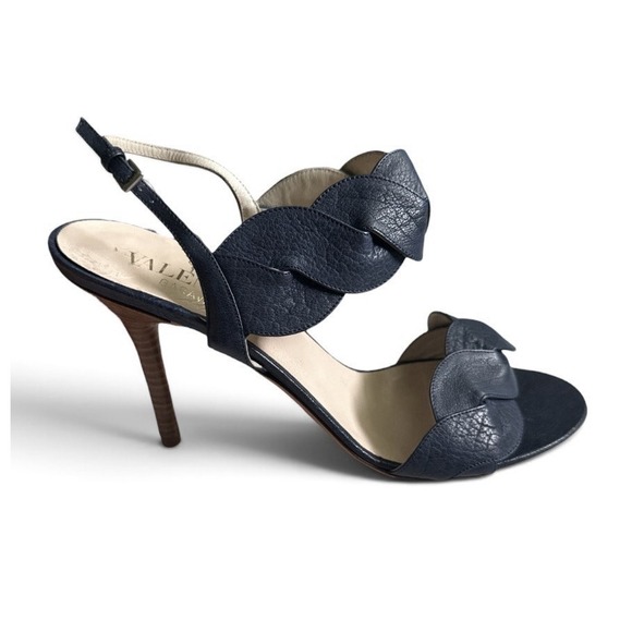 Valentino Shoes - Valentino Garavani Strappy Sandal Heels Womens Size 40 Navy Blue Stiletto